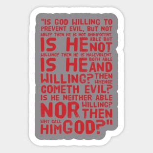 Absent gods Sticker